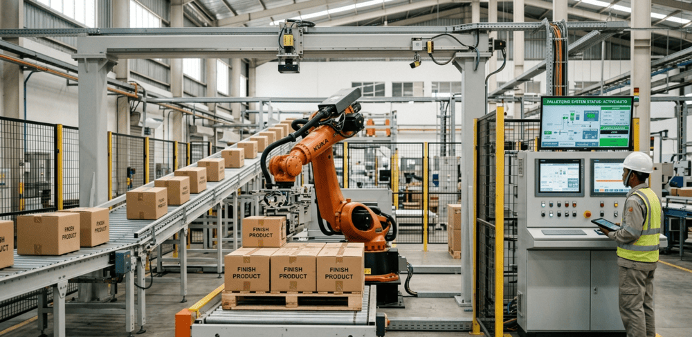 Ketergantungan operator pada robot palletizing