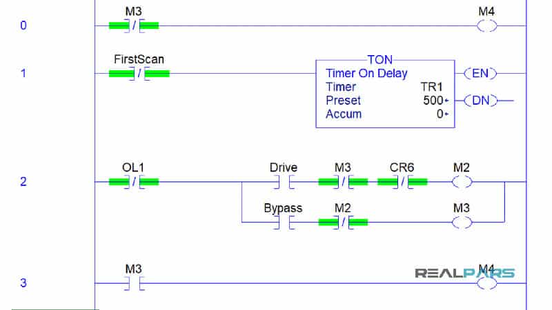 Contoh input dan output PLC